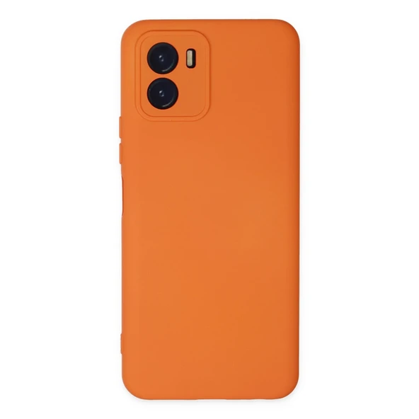 Vivo Y15s Uyumlu Kılıf Nano İçi Kadife Silikon - Turuncu ürün görseli 1
