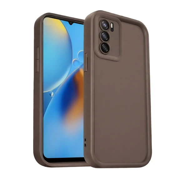 Oppo A16 Uyumlu Kılıf Viera Silikon - Kahverengi ürün görseli 1