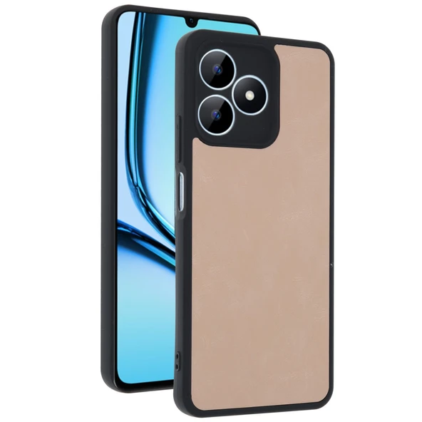 Realme Note 50 4g Uyumlu Kılıf Aras Deri Kapak - Pudra ürün görseli 1