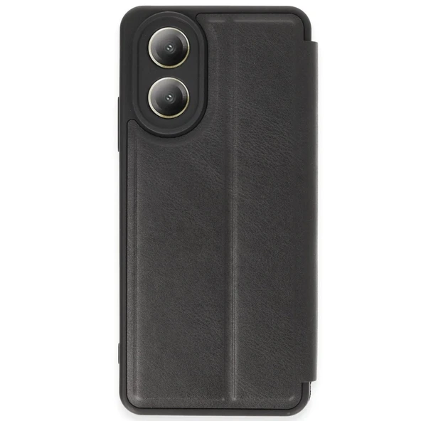 Oppo A38 Uyumlu Kılıf Flip Cover - Siyah ürün görseli 1