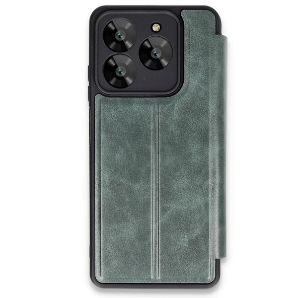 General Mobile Era 50 Uyumlu Kılıf Flip Cover - Koyu Yeşil ürün görseli 1
