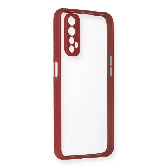 Realme 7 Uyumlu Kılıf Miami Şeffaf Silikon - Fuşya ürün görseli 1
