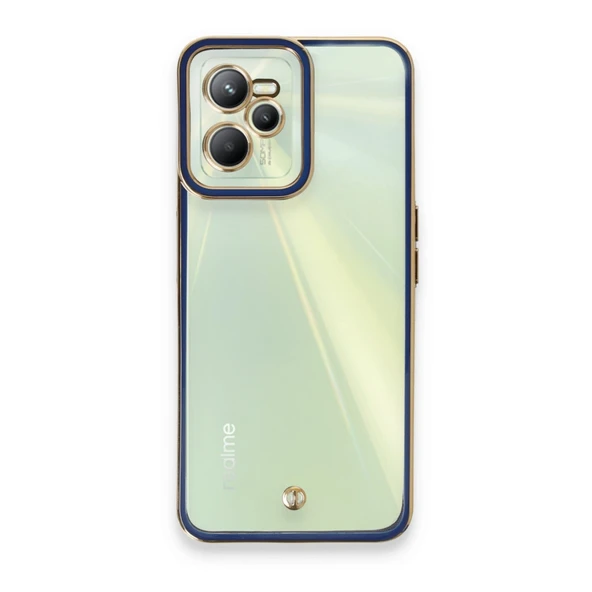 Realme C35 Uyumlu Kılıf Liva Lens Silikon - Mavi ürün görseli 1