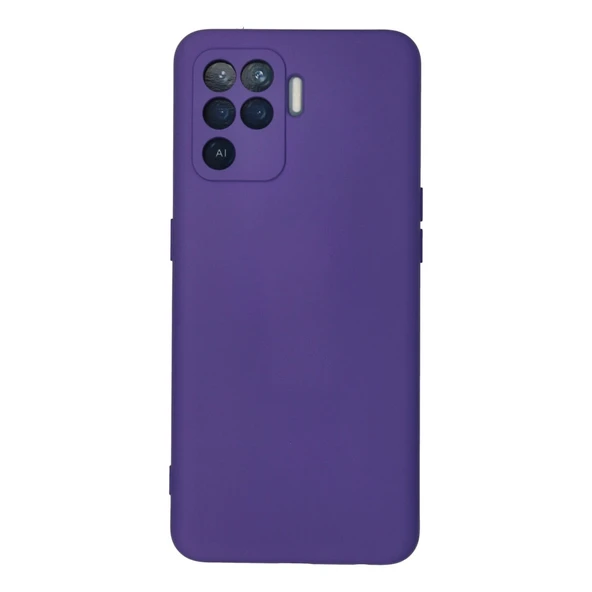 Oppo Reno 5 Lite Uyumlu Kılıf Nano İçi Kadife Silikon - Mor ürün görseli 1