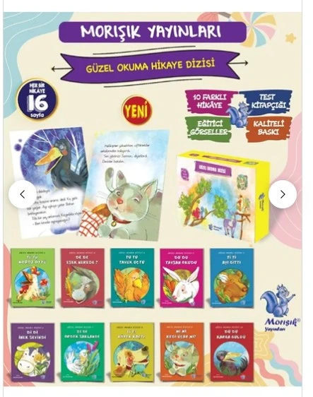 GÜZEL OKUMA DİZİSİ  1. SINIF 10 LU HİKAYE SETİ ürün görseli 1