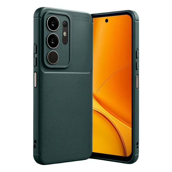 Vivo Y29 4g Uyumlu Auto Focus Karbon Kapak - Koyu Yeşil ürün görseli 1