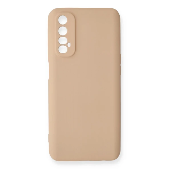 Realme 7 Uyumlu Kılıf Nano İçi Kadife Silikon - Pudra ürün görseli 1