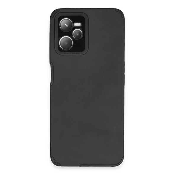 Realme C35 Uyumlu Kılıf Loop Deri Silikon - Siyah ürün görseli 1