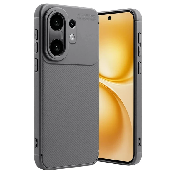 Vivo X200 Fe Uyumlu Auto Focus Karbon Kapak -gri ürün görseli 1