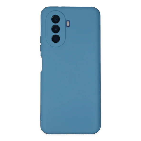 Huawei Nova Y70 Uyumlu Kılıf Nano İçi Kadife Silikon - Mavi ürün görseli 1