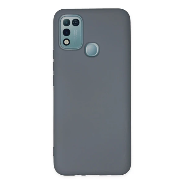 İnfinix Hot 10 Play Uyumlu Kılıf Nano İçi Kadife Silikon - Gri ürün görseli 1