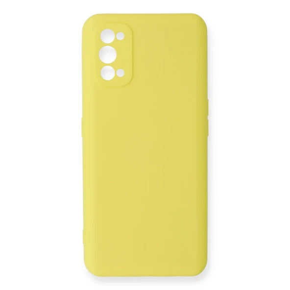 Realme 7 Pro Uyumlu Kılıf Nano İçi Kadife Silikon - Sarı ürün görseli 1