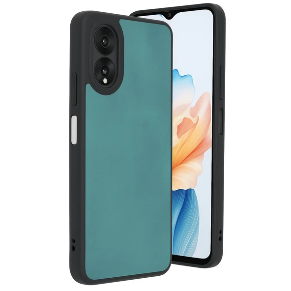 Oppo A38 Uyumlu Kılıf Aras Deri Kapak - Açık Yeşil ürün görseli 1