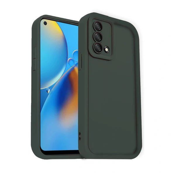 Oppo A74 4g Uyumlu Kılıf Viera Silikon - Koyu Yeşil ürün görseli 1