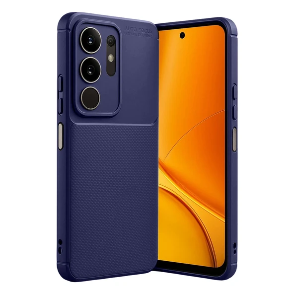 Vivo Y29 4g Uyumlu Auto Focus Karbon Kapak - Lacivert ürün görseli 1