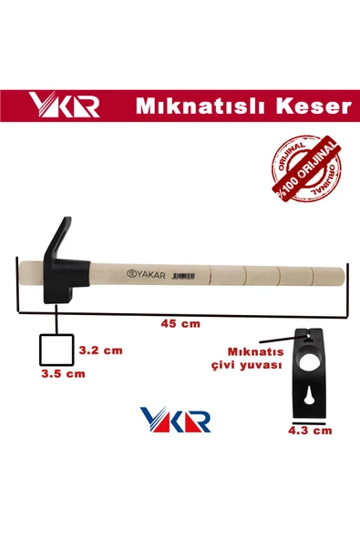 Yakar Mıknatıslı Keser Akıllı Keser (SAPLI GÖNDERİLİR.) ürün görseli 1