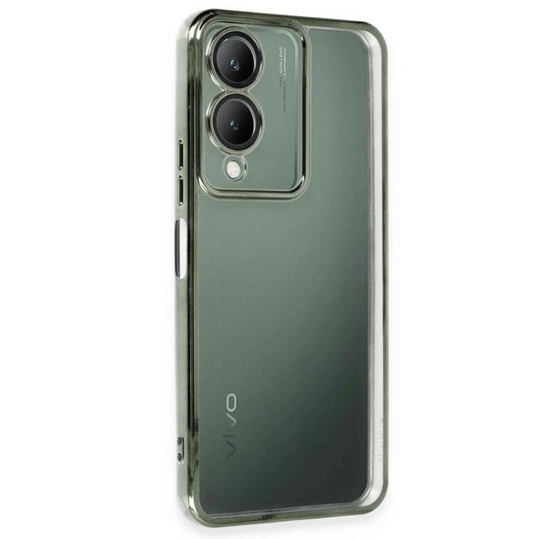 Vivo Y17s Uyumlu Kılıf Kamera Korumalı Lensli Silikon - Yeşil ürün görseli 1
