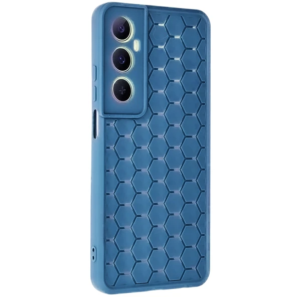 Realme C65 Uyumlu Kılıf Petek Silikon Kapak - Mavi ürün görseli 1