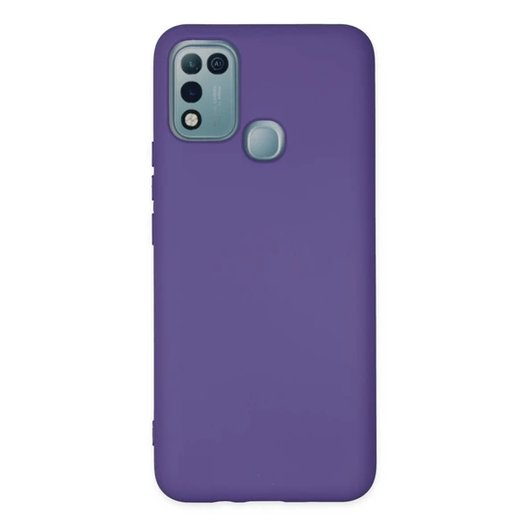 İnfinix Hot 10 Play Uyumlu Kılıf Nano İçi Kadife Silikon - Mor ürün görseli 1