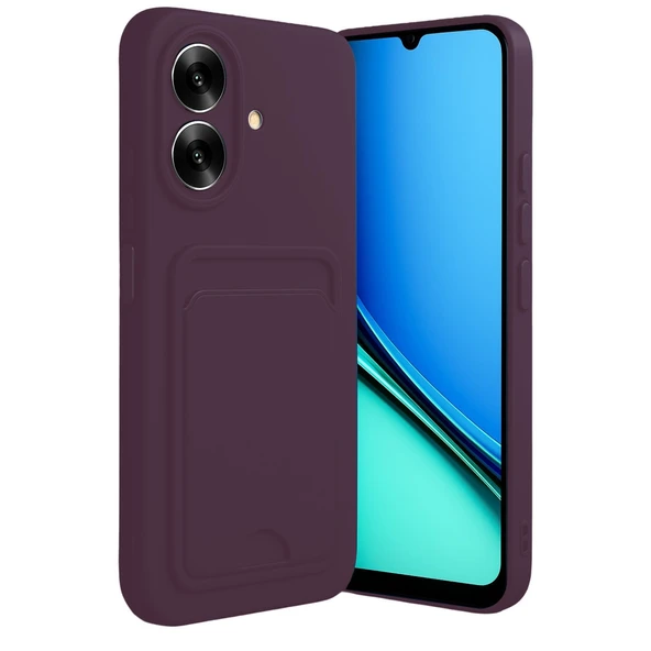 Realme Note 60 Uyumlu Kelvin Kartvizitli Silikon - Derin Mor ürün görseli 1
