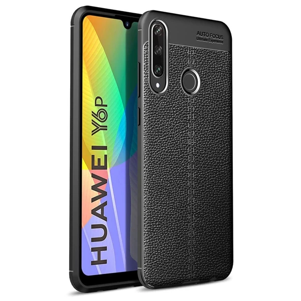 Huawei Y6p Uyumlu Kılıf Auto Focus Kapak - Siyah ürün görseli 1