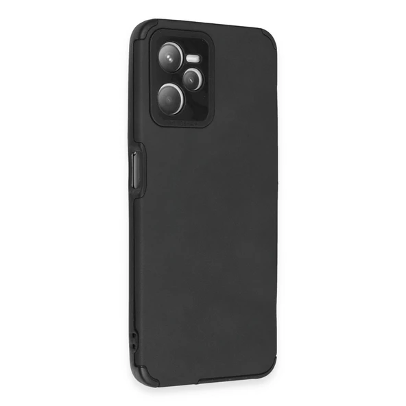 Realme C35 Uyumlu Kılıf Loop Deri Silikon - Siyah - Resim 2