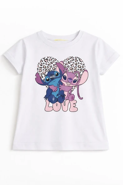 Stitch Kız Çocuk Tişört - Resim 2