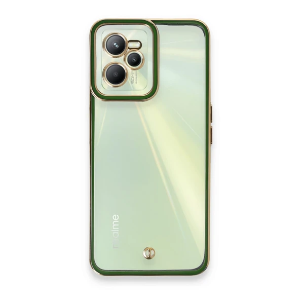 Realme C35 Uyumlu Kılıf Liva Lens Silikon - Yeşil ürün görseli 1