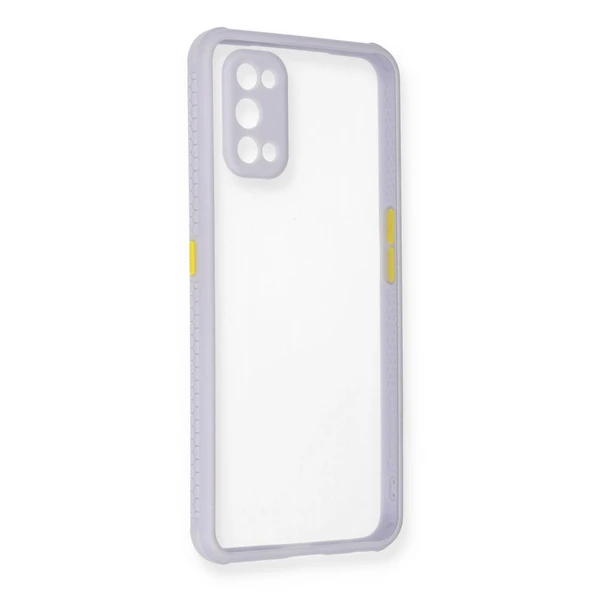 Realme 7 Pro Uyumlu Kılıf Miami Şeffaf Silikon - Lila ürün görseli 1