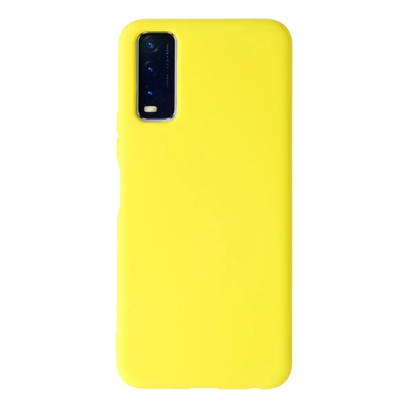 Vivo Y11s Uyumlu Kılıf Nano İçi Kadife Silikon - Sarı ürün görseli 1