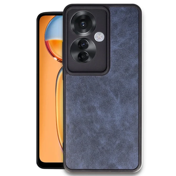 Oppo Reno 11f Uyumlu Kılıf Aras Deri Kapak - Lacivert ürün görseli 1