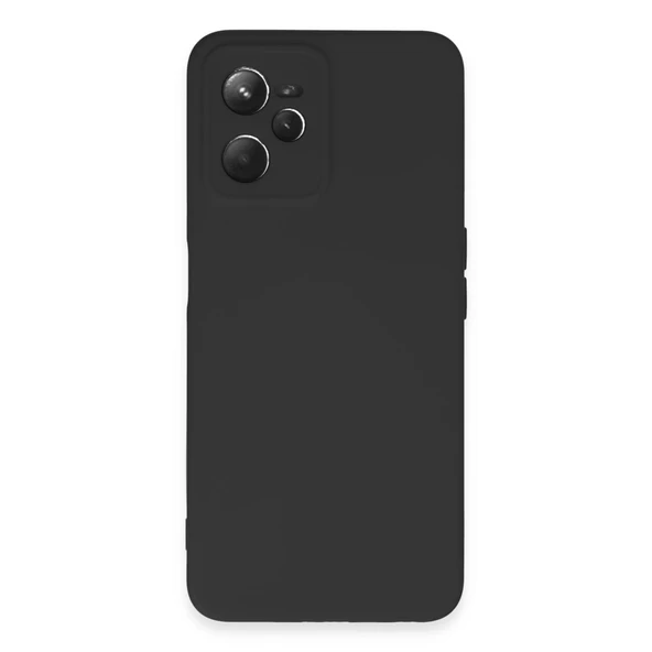 Realme C35 Uyumlu Kılıf Nano İçi Kadife Silikon - Siyah ürün görseli 1