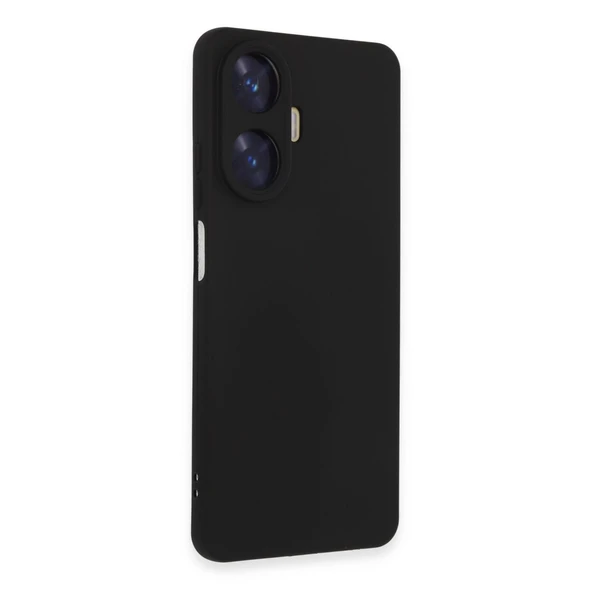 Realme C55 Uyumlu Kılıf Nano İçi Kadife Silikon - Siyah ürün görseli 1