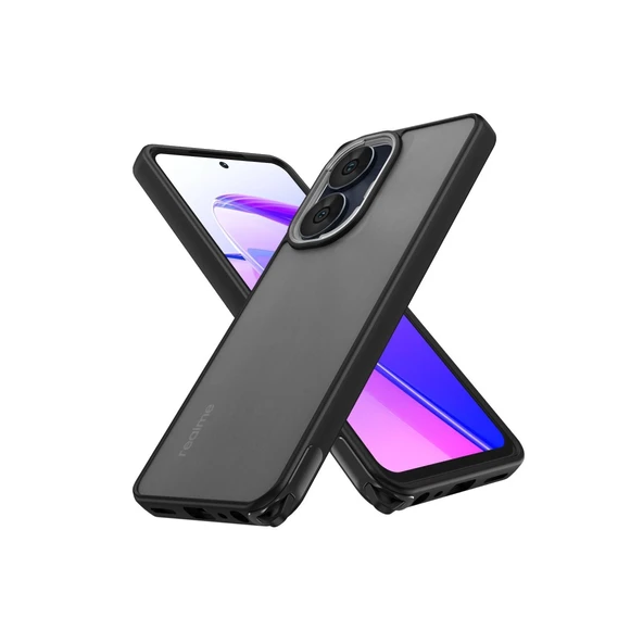 Realme C55 Uyumlu Kılıf Elegant Kapak - Siyah ürün görseli 1