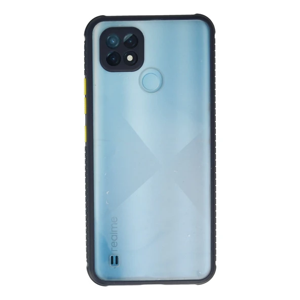 Realme C21 Uyumlu Kılıf Miami Şeffaf Silikon - Lacivert ürün görseli 1