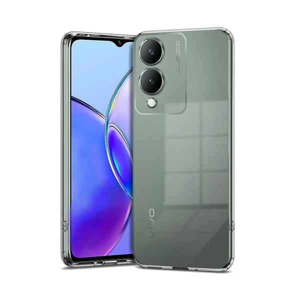 Vivo Y17s Uyumlu Kılıf Lüx Şeffaf Silikon ürün görseli 1