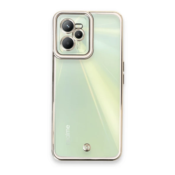 Realme C35 Uyumlu Kılıf Liva Lens Silikon - Beyaz ürün görseli 1