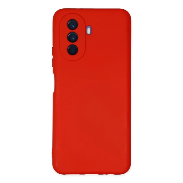 Huawei Nova Y70 Uyumlu Kılıf Nano İçi Kadife Silikon - Kırmızı ürün görseli 1