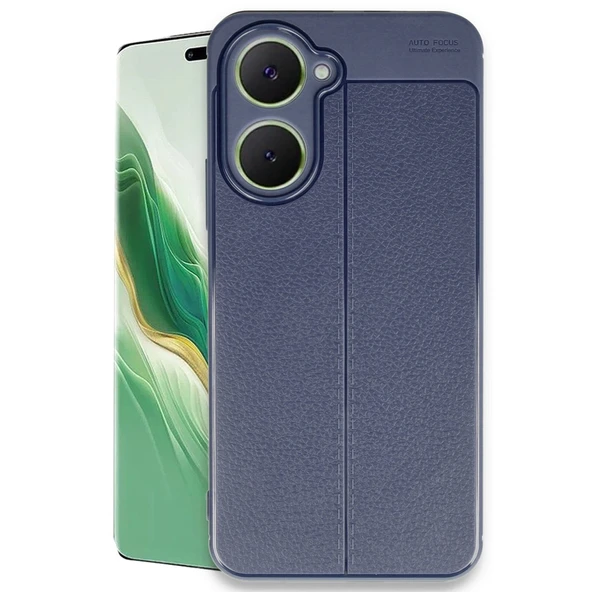 Vivo Y18 Uyumlu Kılıf Auto Focus Kapak - Lacivert ürün görseli 1