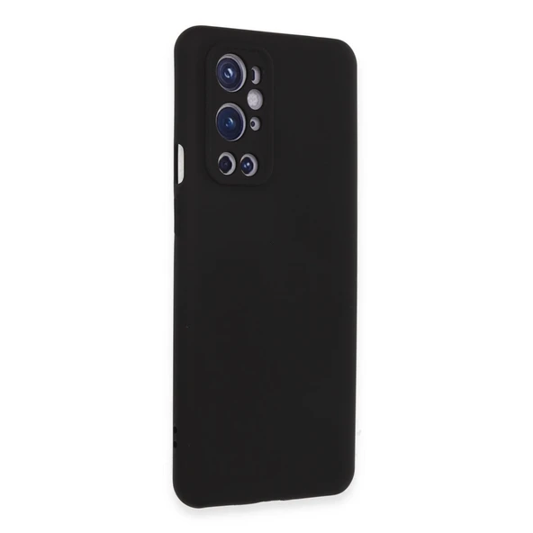 One Plus 9 Pro Uyumlu Kılıf Nano İçi Kadife Silikon - Siyah ürün görseli 1