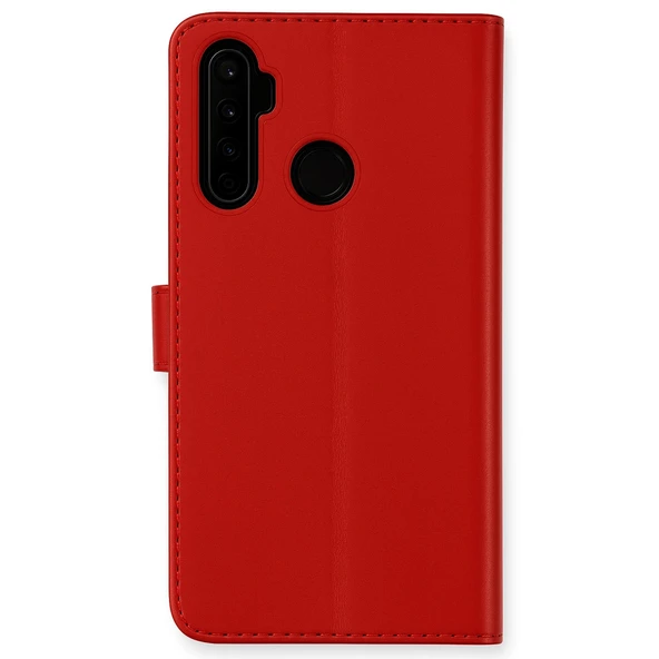 Realme 6i Uyumlu Kılıf Trend S Plus Kapaklı Kılıf - Kırmızı ürün görseli 1