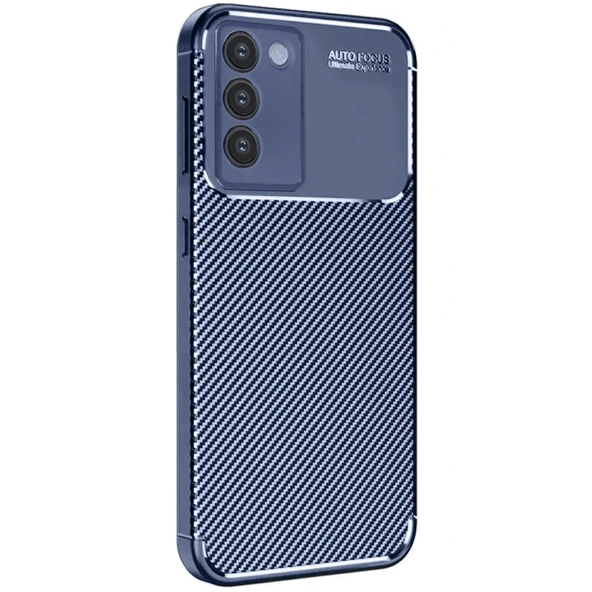 Vivo V30 Lite 4g Uyumlu Kılıf Auto Focus Karbon Kapak - Lacivert ürün görseli 1