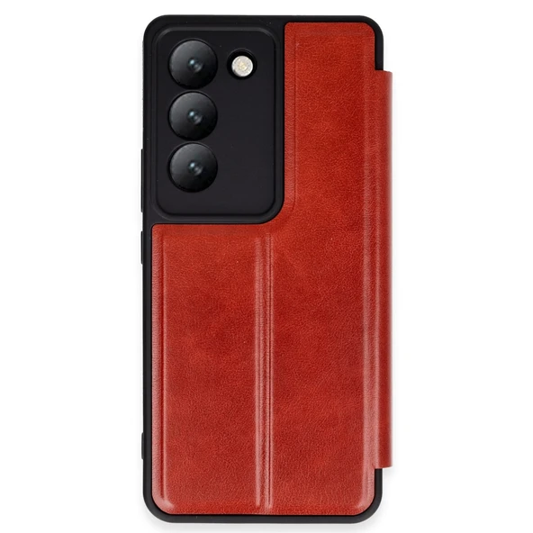 Vivo V30 Lite 4g Uyumlu Kılıf Flip Cover - Kırmızı ürün görseli 1