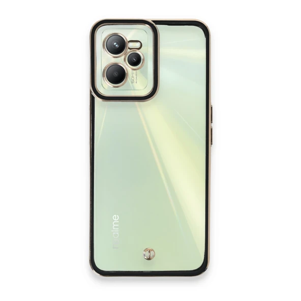 Realme C35 Uyumlu Kılıf Liva Lens Silikon - Siyah ürün görseli 1