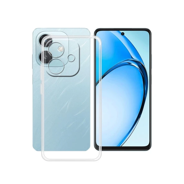 Oppo A3 Uyumlu Kılıf Lüx Şeffaf Silikon ürün görseli 1
