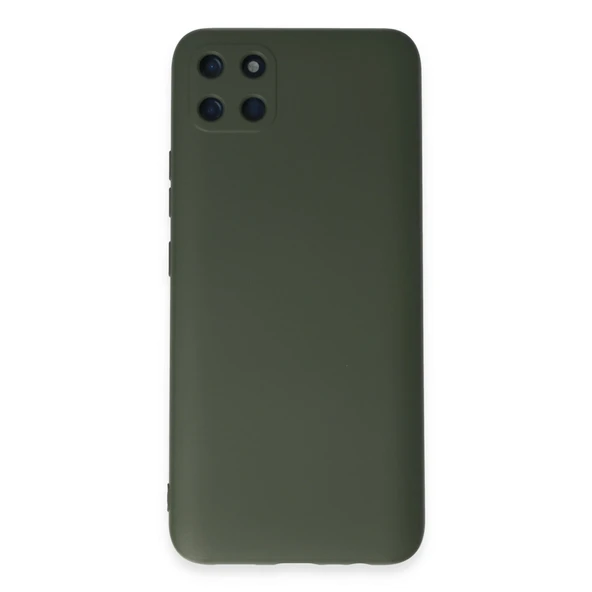 Realme C11 Uyumlu Kılıf Nano İçi Kadife Silikon - Koyu Yeşil ürün görseli 1