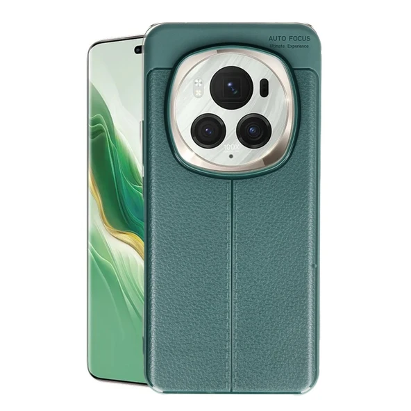 Huawei Honor Magic 6 Pro Uyumlu Kılıf Auto Focus Kapak - Koyu Yeşil ürün görseli 1