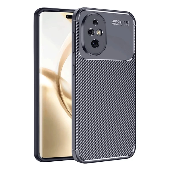 Honor 200 Uyumlu Kılıf Auto Focus Karbon Kapak - Lacivert ürün görseli 1