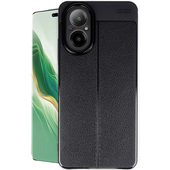 Realme 12 Lite Uyumlu Kılıf Auto Focus Kapak - Siyah ürün görseli 1