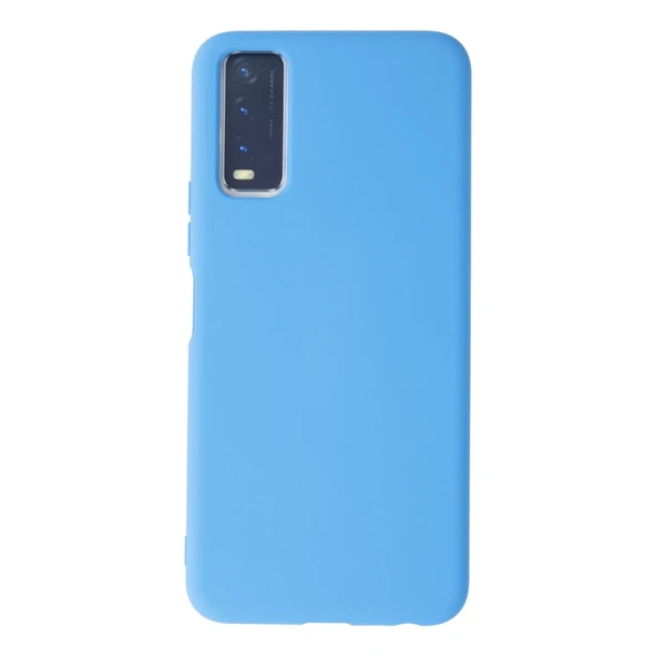 Vivo Y11s Uyumlu Kılıf Nano İçi Kadife Silikon - Mavi ürün görseli 1